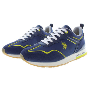 US POLO ASSN. Sporty Elegance Lace-Up Sneakers in Blue