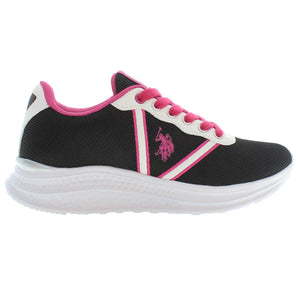 US POLO ASSN. Chic Black Lace-Up Sports Sneakers