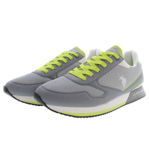 US POLO ASSN. Dapper Gray Lace-Up Sports Sneakers