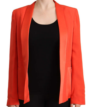CO|TE Orange Long Sleeves Acetate Blazer Pocket Overcoat Jacket