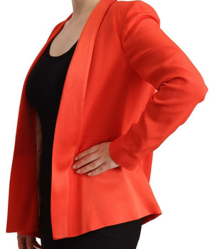 CO|TE Orange Long Sleeves Acetate Blazer Pocket Overcoat Jacket