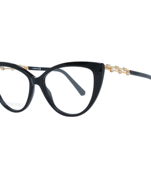 Anteojos de diseño Swarovski elegantes en forma de ojo de gato negro