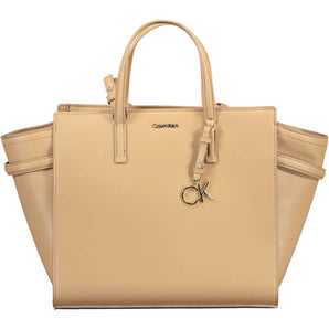 Calvin Klein Beige Polyester Women Handbag