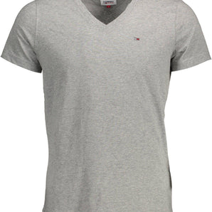 Tommy Hilfiger Gray Cotton Men T-Shirt