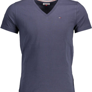 Tommy Hilfiger Blue Cotton Men T-Shirt