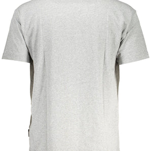 Napapijri Gray Cotton Men T-Shirt