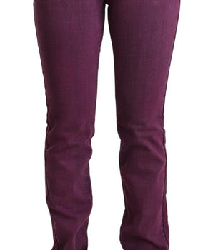 Costume National Purple Cotton Stretch Slim Fit Denim Jeans