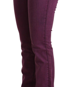 Costume National Purple Cotton Stretch Slim Fit Denim Jeans