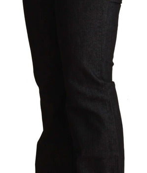 Costume National Black Cotton Low Waist Skinny Jeans