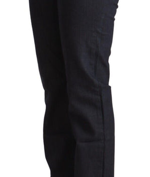 Exte Chic Denim Recto De Cintura Baja Azul Oscuro