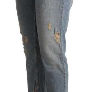 CYCLE Chic Distressed Mid Waist Cropped Denim