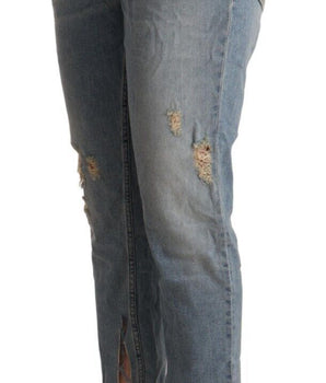 CYCLE Chic Denim recortado de cintura media desgastado