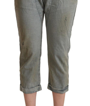 CYCLE Chic Pantalones pitillo recortados de cintura media