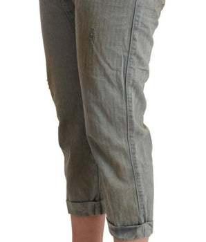 CYCLE Chic Pantalones pitillo recortados de cintura media