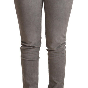 Acht Sleek Gray Skinny Low Waist Jeans