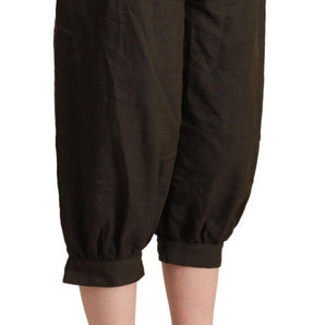 GF Ferre Chic Cropped Harem Pants in Luxe Brown Blend