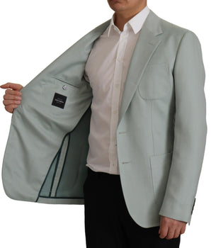 Dolce & Gabbana Light Green Cashmere Silk Blazer