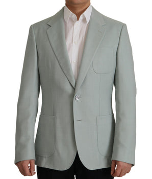 Dolce & Gabbana Light Green Cashmere Silk Blazer