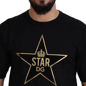 Dolce &amp; Gabbana Camiseta con cuello redondo y emblema Gold Star DG