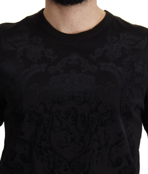 Dolce & Gabbana Black DG Baroque Cotton Crewneck T-shirt