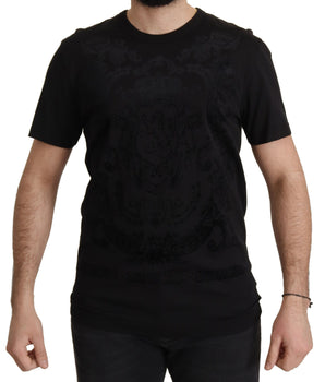 Dolce & Gabbana Black DG Baroque Cotton Crewneck T-shirt