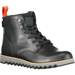 Levi's Elevated Black Ankle Boots with Contrasting Sole