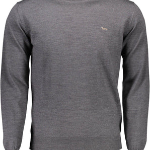 Harmont & Blaine Gray Wool Men Sweater