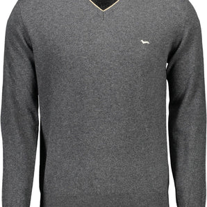 Harmont & Blaine Elegant V-Neck Sweater with Contrast Details