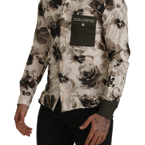 Dolce &amp; Gabbana Floral Print Casual Cotton Shirt