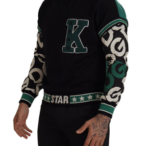 Dolce &amp; Gabbana Regal Crewneck Pullover Sweater - Black &amp; Green