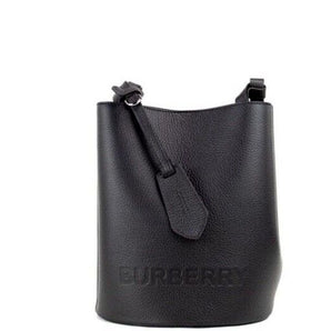 Burberry Bolso bandolera pequeño de cuero granulado negro Lorne