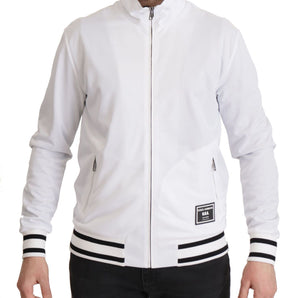 Dolce &amp; Gabbana Sleek White Zip Sweater for Men