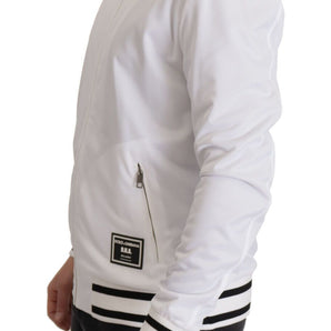 Dolce &amp; Gabbana Sleek White Zip Sweater for Men