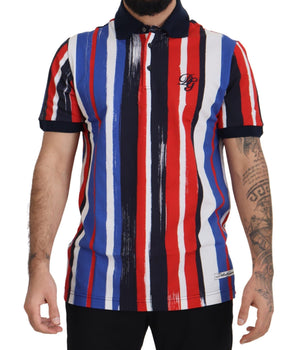 Dolce & Gabbana Multicolor Cotton Polo Top T-shirt