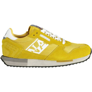 Napapijri Yellow Leather Men Sneaker