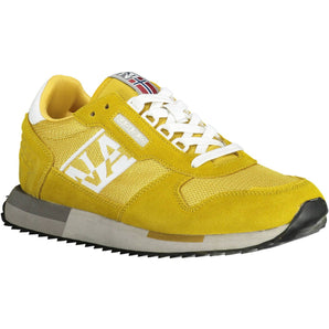 Napapijri Yellow Leather Men Sneaker