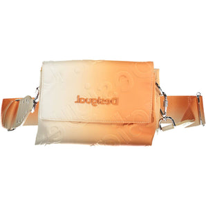 Bolso de mano Desigual Chic naranja con detalle en contraste