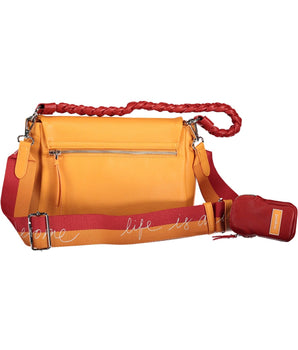 Desigual Chic Orange Shoulder Bag with Contrasting Details