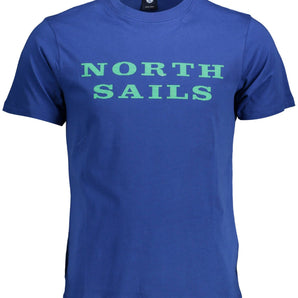 North Sails Blue Cotton Men T-Shirt