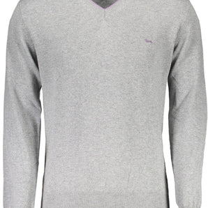 Harmont & Blaine Gray Wool Men Sweater