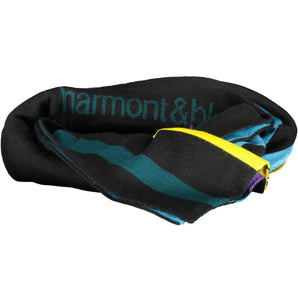 Harmont & Blaine Chic Wool-Blend Black Scarf with Embroidery Detail