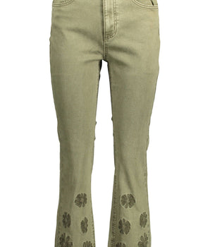 Desigual Green Cotton Women Jeans