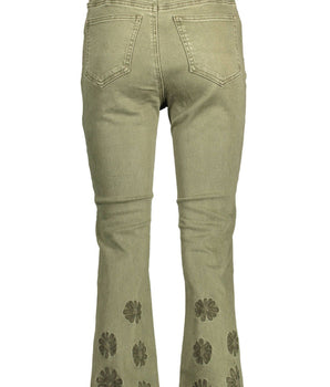 Desigual Green Cotton Women Jeans
