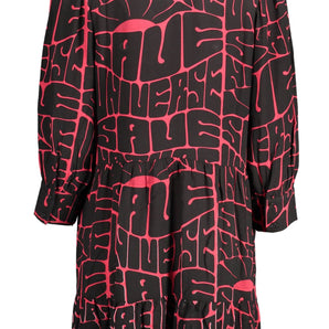 Desigual Elegant Viscose Long-Sleeve Dress with Italian Collar