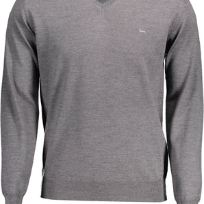 Harmont & Blaine Gray Wool Men Sweater