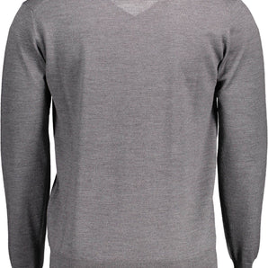 Harmont & Blaine Gray Wool Men Sweater