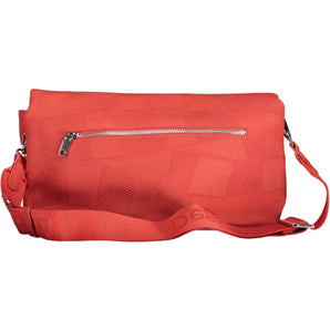 Desigual Bolso de mano Chic de Poliuretano Rojo con Múltiples Compartimentos