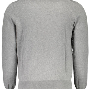 North Sails Gray Cotton Men Sweater