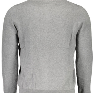 North Sails Gray Cotton Men Sweater