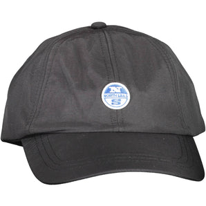 North Sails Sleek Black Visor Cap with Logo Detail